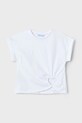 Mayoral tricou de bumbac pentru copii 3006.6F.Mini.PPYA alb SS25