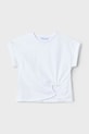 Mayoral t-shirt bawełniany dziecięcy 3006.6F.Mini.PPYA biały SS25
