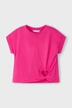 Dječja pamučna majica kratkih rukava Mayoral bez uzorka roza 3006.6F.Mini.PPYA