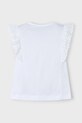 Dziewczynka Mayoral t-shirt bawełniany dziecięcy 3010.6J.Mini.PPYA biały