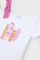 Mayoral t-shirt bawełniany dziecięcy różowy 3011.6K.Mini.PPYA