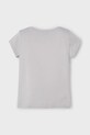 Mayoral t-shirt bawełniany dziecięcy 3014.6R.Mini.PPYA szary SS25