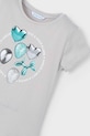 Fete Mayoral tricou de bumbac pentru copii 3014.6R.Mini.PPYA gri