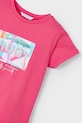 Fete Mayoral tricou de bumbac pentru copii 3014.6R.Mini.PPYA roz