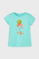 Mayoral tricou de bumbac pentru copii print turcoaz 3014.6R.Mini.PPYA