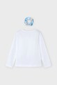 Fete Mayoral longsleeve din bumbac pentru copii 3016.6G.Mini.PPYA albastru