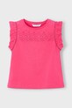 Mayoral t-shirt bawełniany dziecięcy aplikacja różowy 3020.6L.Mini.PPYA