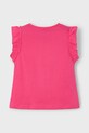 Mayoral t-shirt bawełniany dziecięcy 3020.6L.Mini.PPYA różowy SS25