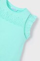 Fete Mayoral tricou de bumbac pentru copii 3020.6L.Mini.PPYA turcoaz