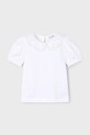 Mayoral t-shirt in cotone per bambini con colletto bianco 3055.6H.Mini.PPYA