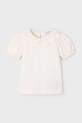 Dětské bavlněné tričko Mayoral 3055.6H.Mini.PPYA béžová SS25