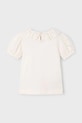 DÍVKA Dětské bavlněné tričko Mayoral 3055.6H.Mini.PPYA béžová