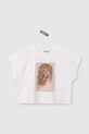Mayoral tricou de bumbac pentru copii 6021.8B.Junior.PPYA bej SS25