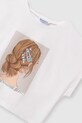 Mayoral tricou de bumbac pentru copii bej 6021.8B.Junior.PPYA