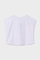 Dziewczynka Mayoral t-shirt bawełniany dziecięcy 6026.8E.Junior.PPYA biały