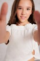 Детская хлопковая футболка Mayoral 6028.8E.Junior.PPYA бежевый