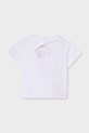Fete Mayoral tricou de bumbac pentru copii 6030.8D.Junior.PPYA alb