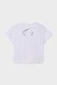 Mayoral tricou de bumbac pentru copii 6030.8D.Junior.PPYA alb SS25