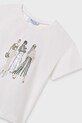 Fete Mayoral tricou de bumbac pentru copii 6030.8D.Junior.PPYA gri