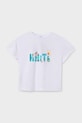 Mayoral t-shirt bawełniany dziecięcy nadruk turkusowy 6030.8D.Junior.PPYA