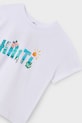 Dziewczynka Mayoral t-shirt bawełniany dziecięcy 6030.8D.Junior.PPYA turkusowy