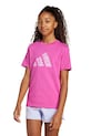 adidas tricou de bumbac pentru copii print roz JI6732