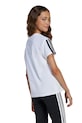 Detské bavlnené tričko adidas JJ0945 biela