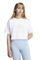 adidas Originals tricou de bumbac pentru copii print alb JD2947