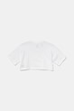 Fete adidas Originals tricou de bumbac pentru copii JD2947 alb