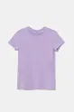 Guess t-shirt dziecięcy z elastanem fioletowy J4RI49.J1314.PPYA