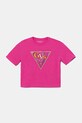 Dětské tričko Guess s elastanem růžová J5GI04.K6YW4.PPYA