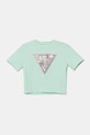 Guess maglietta per bambini tessuto elasticizzato turchese J5GI04.K6YW4.PPYA