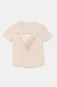 Guess t-shirt dziecięcy aplikacja beżowy J5GI15.K6YW4.PPYA