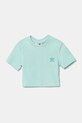 Otroška kratka majica adidas Originals JI5783 turkizna SS25