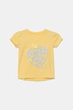 Guess t-shirt dziecięcy z elastanem żółty K5GI01.K6YW4.PPYA
