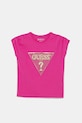 Дитяча футболка Guess аплікація рожевий K5GI12.K6YW4.PPYA