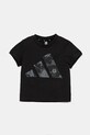 adidas tricou de bumbac pentru copii print negru JC7510