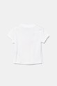 Djevojčice Dječja pamučna majica kratkih rukava adidas JI6220 bijela
