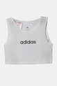 Bombažen top adidas Okrogel bela JC9734