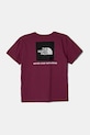 The North Face t-shirt bawełniany dziecięcy BOX NSE S/S RELAXED TEE NF0A8CJB6EO1 różowy SS25