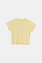 adidas tricou copii print galben JC7447