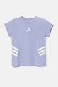 Otroška kratka majica adidas Z elastanom vijolična JJ0993