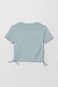 Puma t-shirt bawełniany dziecięcy FLAMING LOVE Knotted Tee 685108.G turkusowy SS25