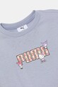 Dziewczynka Puma t-shirt bawełniany dziecięcy HELLO KITTY & FRIENDS Relaxed Graphic Tee 630062 niebieski