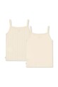 Detský top Konges Sløjd BASIC 2 PACK STRAP TOP GOTS 2-pak KS102256 béžová SS25