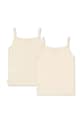 Konges Sløjd top dziecięcy BASIC 2 PACK STRAP TOP GOTS 2-pack KS102256 beżowy SS25