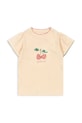 Konges Sløjd tricou de bumbac pentru copii FAMO PUFF TEE GOTS imprimeu bej KS102603