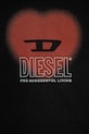 Дівчинка Дитяча бавовняна футболка Diesel TCUORE T-SHIRT J02233 чорний