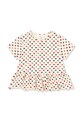 Kratka majica Konges Sløjd BASIC FRILL TEE GOTS Okrogel bež KS103154