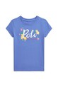 Dětské bavlněné tričko Polo Ralph Lauren kulatý modrá 312965218001